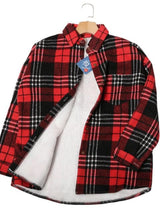 Thick Velvet Plaid Shirts Women Winter Warm Blouses and Tops New Casual Woollen Shirt