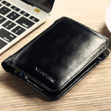 Classic Style Wallet Genuine Leather Men Wallets Short