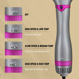 One Step Hair Blower Brush 360° Rotating Hot Air Paddle Styling Brush