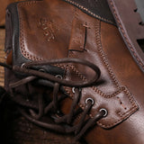 Premium Lace-up Leather Boots | Glowix®