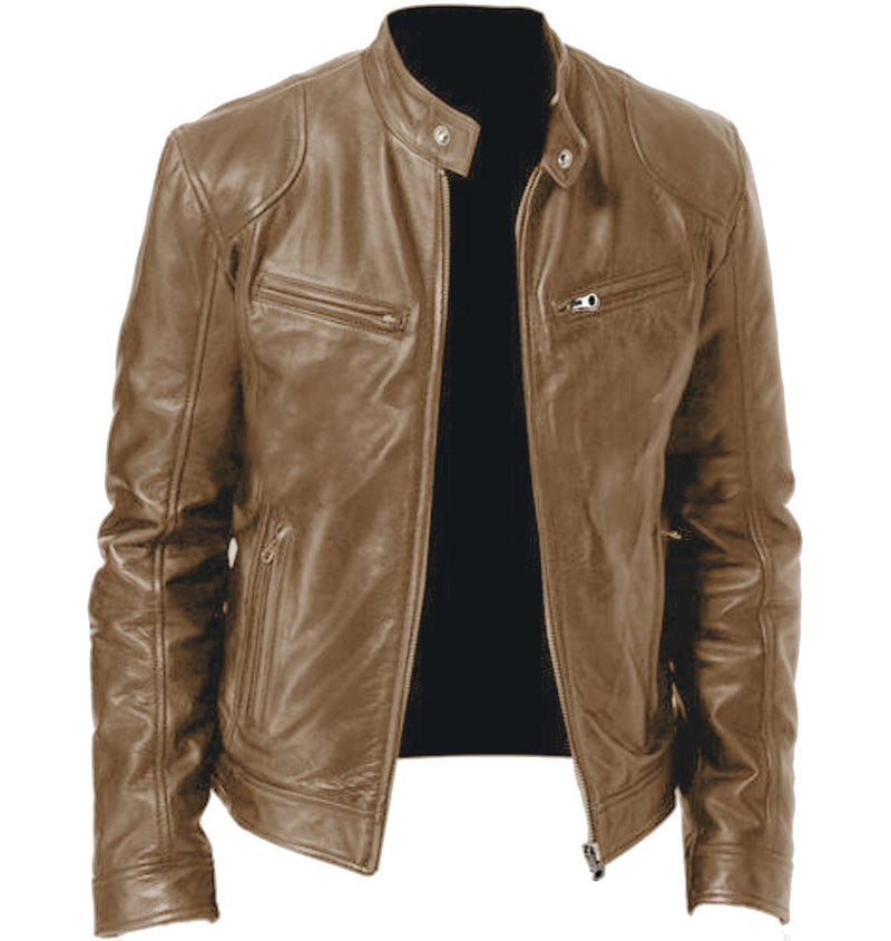 2023 Fashion Mens Leather Jacket