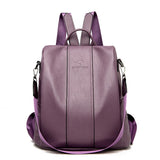 Women's Backpack Anti-theft Leather Backpack Women Vintage Shoulder Bag