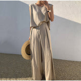 Loose Cotton Linen Suit For Women