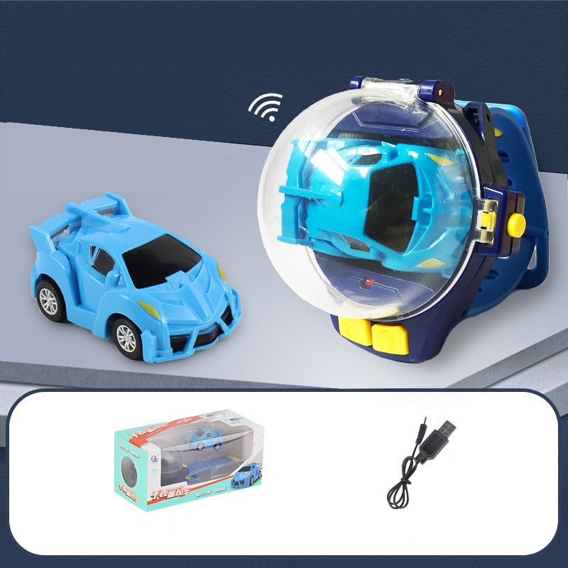 Cartoon Mini Remote Control Car Watch Toys