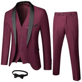 3-Piece Slim-Fit Tuxedo Suit