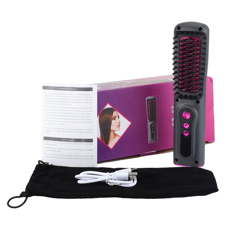 2-in-1 Wireless Curler Straightener