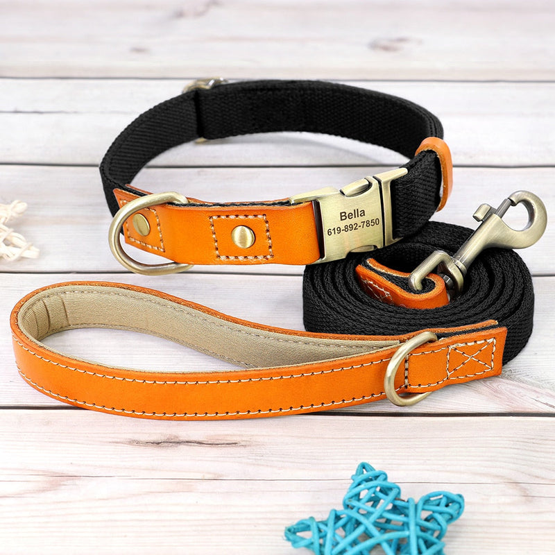 Nylon Custom Dog Puppy Collar Leash