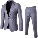 Men Suits Blazers 3 Pieces 2 Sets Elegant Luxury Wedding Business Vest Pants Blue Coats