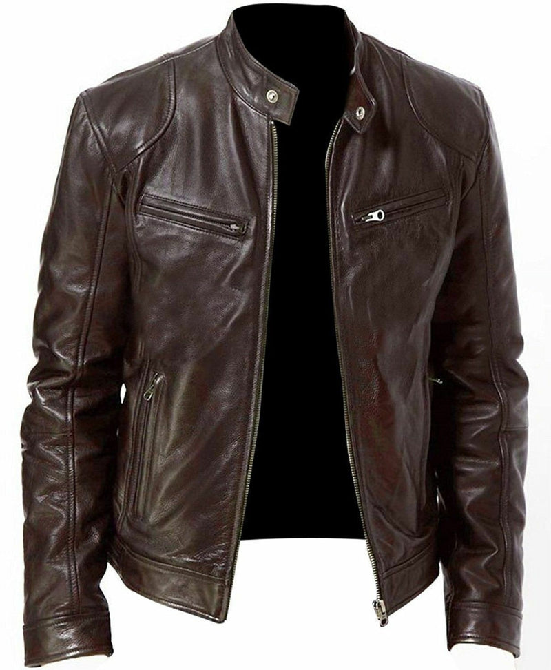 2023 Fashion Mens Leather Jacket