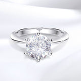 Smyoue GRA Certified 1-5CT Moissanite Ring VVS1 Lab Diamond Solitaire Ring for Women