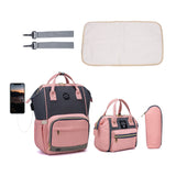 Large Size Diaper Backpack Waterproof Maternity Bag with USB Interface