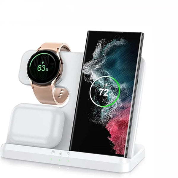 3 in 1 Wireless Charger Stand For Samsung S22 S21 S20 Ultra Galaxy Watch