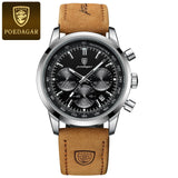 POEDAGAR Luxury Watch Chronograph Luminous Men's Wristwatch