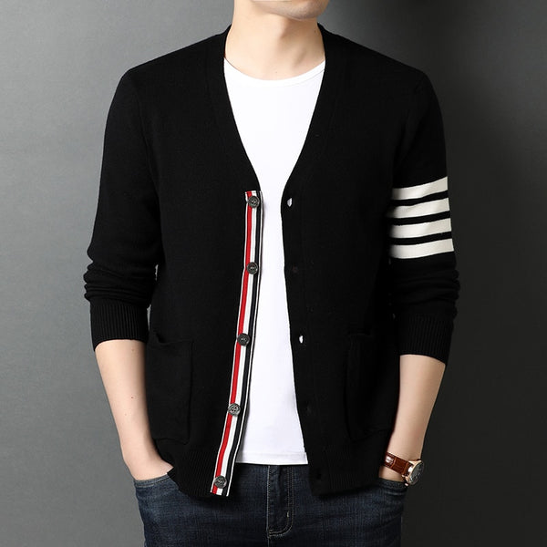 Top Grade New Autum Winter Brand Fashion Knitted Men Cardigan Sweater