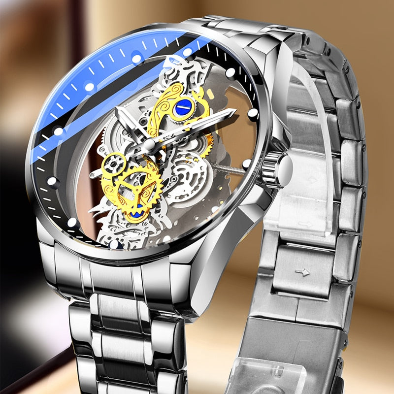 2023 New Gold Skeleton Vintage Men's Watch