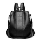 Women's Backpack Anti-theft Leather Backpack Women Vintage Shoulder Bag