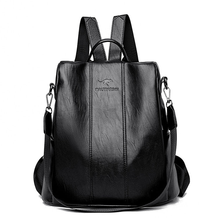 Women's Backpack Anti-theft Leather Backpack Women Vintage Shoulder Bag