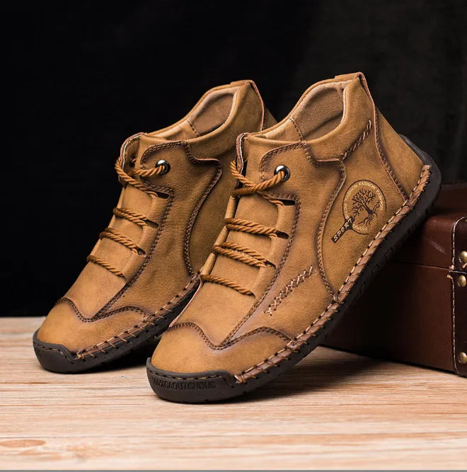 Premium Lace-up Leather Boots | Glowix®