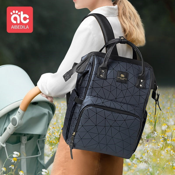 AIBEDILA Mommy Bag Waterproof Fashionable and High Quality