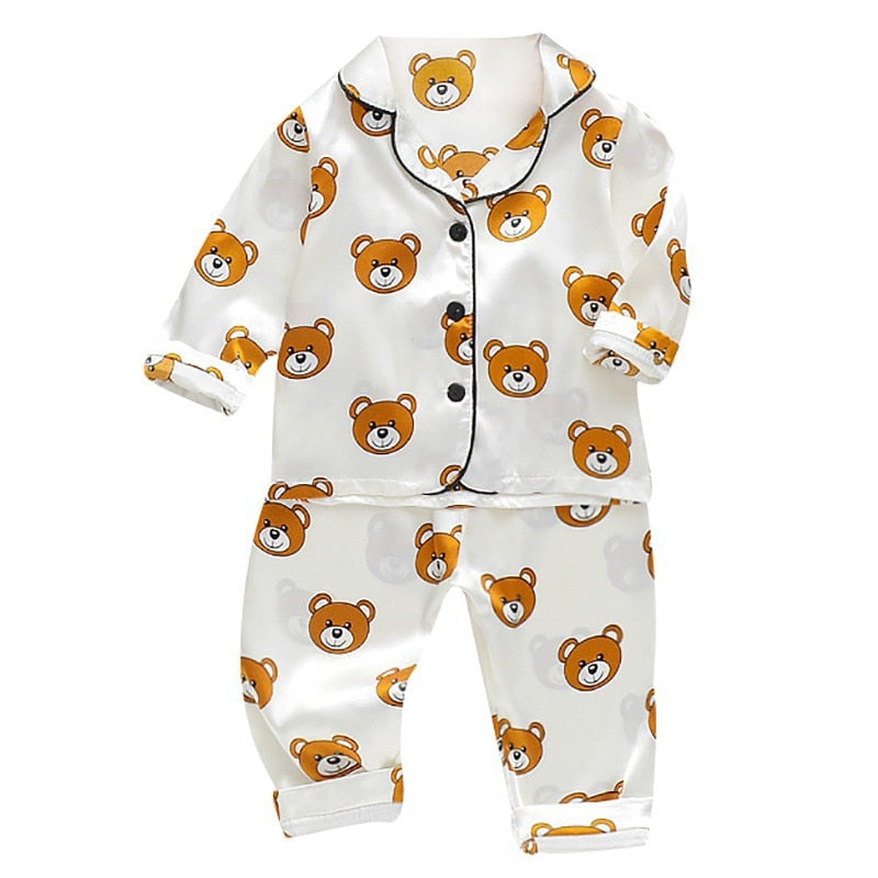 SilkyDreams™ Toddler Satin Pajama Set