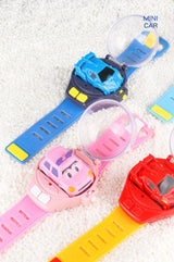 Cartoon Mini Remote Control Car Watch Toys