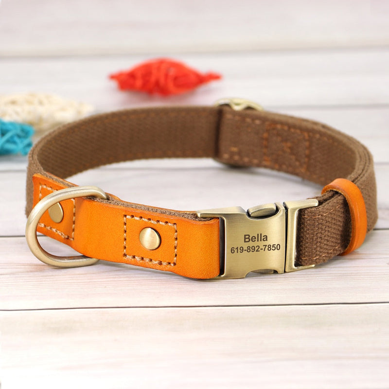 Nylon Custom Dog Puppy Collar Leash