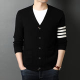 Top Grade New Autum Winter Brand Fashion Knitted Men Cardigan Sweater