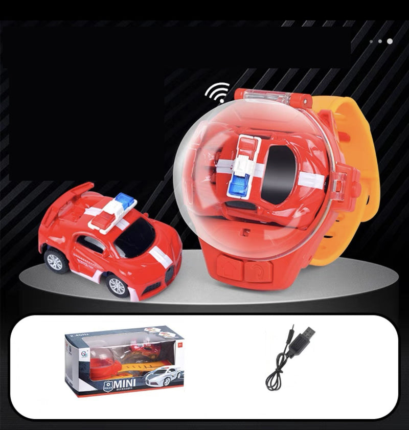 Cartoon Mini Remote Control Car Watch Toys