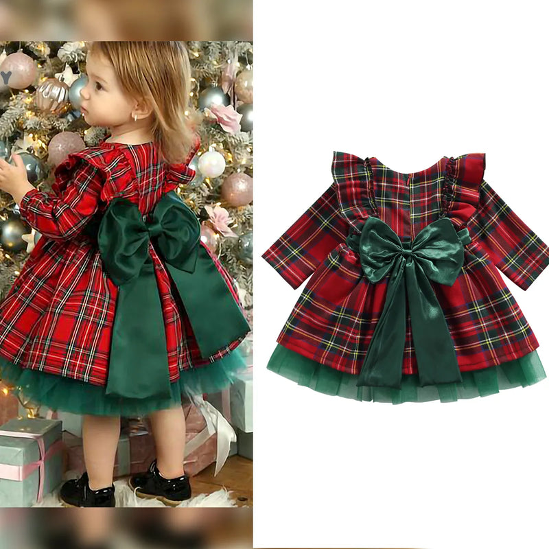 Christmas Dress for Girls 1-7 Years