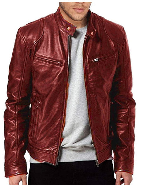 2023 Fashion Mens Leather Jacket