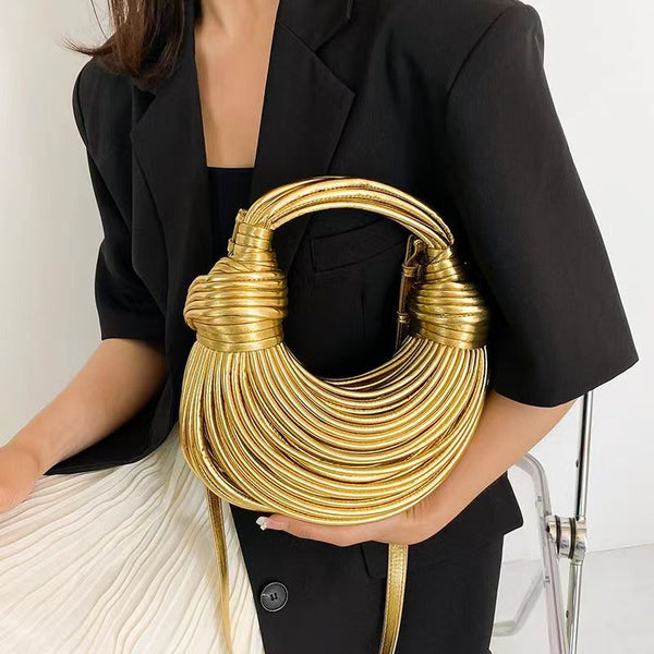 Luxury Noodle Rope Knotted Purse - Galia