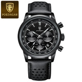 POEDAGAR Luxury Watch Chronograph Luminous Men's Wristwatch