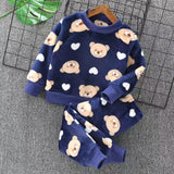 3-pc Baby Boys And Girls Clothing Set Tricken Fleece Children Hooded Outerwear