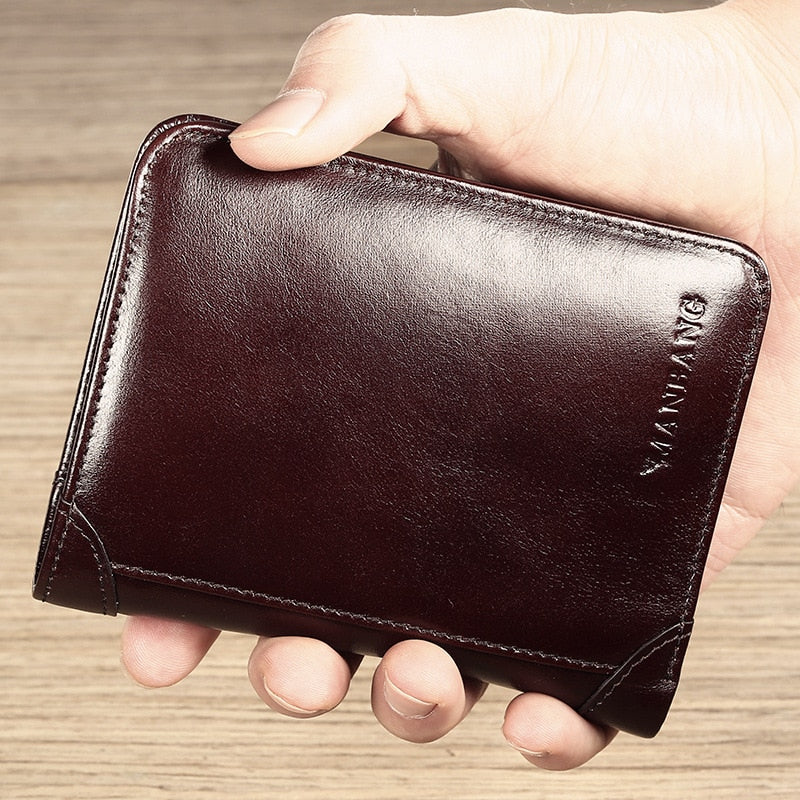 Classic Style Wallet Genuine Leather Men Wallets Short