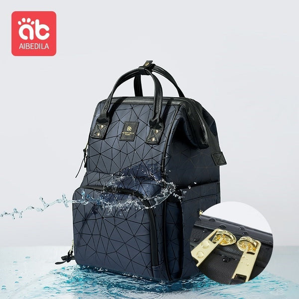 AIBEDILA Mommy Bag Waterproof Fashionable and High Quality