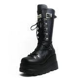 Brand New Gothic Style Platform Vampire Cosplay Women Mid-calf Boots