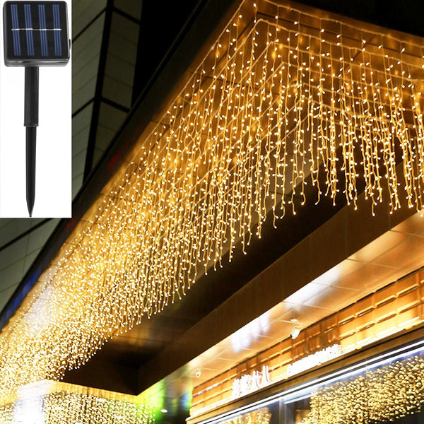 Solar Lights 6m Width Droop 0.5m Christmas Solar Garland Light String for Garden