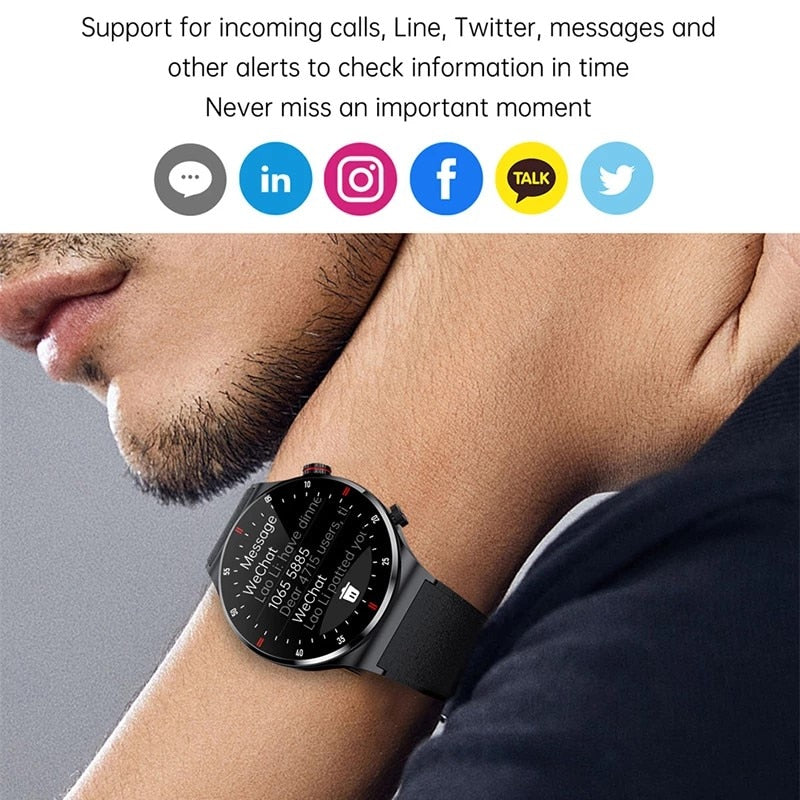 ECG+PPG Call Smart Watch NFC Waterproof For Android