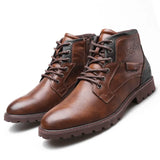 Premium Lace-up Leather Boots | Glowix®