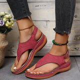 Roman Style One Word Buckle Women's Sandals