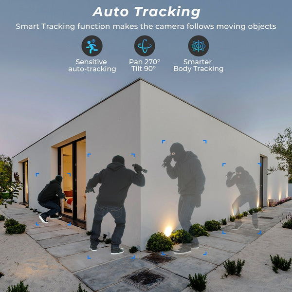 New 8MP Dual Lens Screen Wireless Outdoor Camera With Auto Tracking AI Human Detection