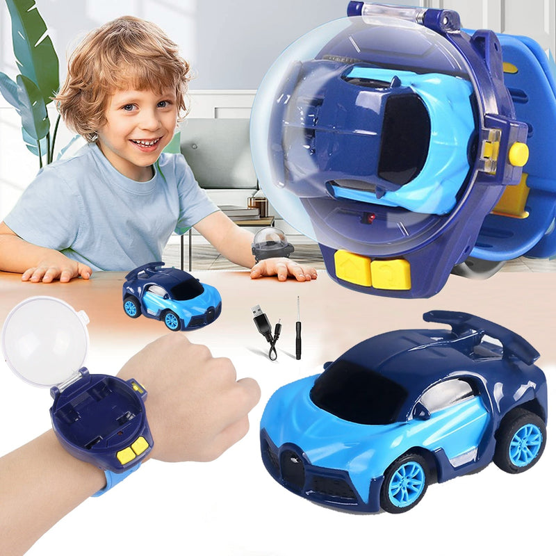 Cartoon Mini Remote Control Car Watch Toys