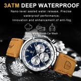 POEDAGAR Luxury Watch Chronograph Luminous Men's Wristwatch