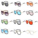 Fashion Rectangle Mens Sunglasses Metal Gradient Male Retro Eyewear Summer Drive UV400