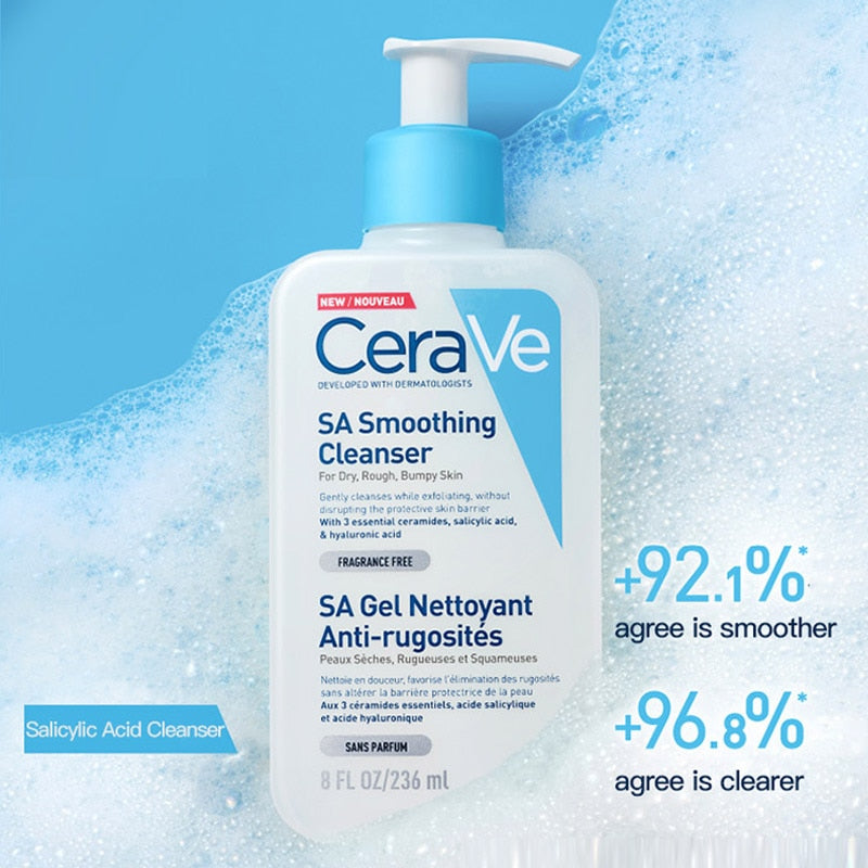 CeraVe Cleanser Hydrating Foaming SA Smoothing For Oily Dry Skin Moisturising Lotion Skin Care 236ml