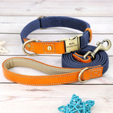 Nylon Custom Dog Puppy Collar Leash