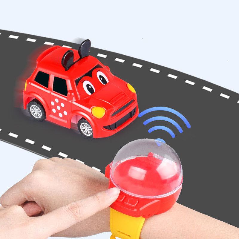 Cartoon Mini Remote Control Car Watch Toys