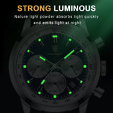 POEDAGAR Luxury Watch Chronograph Luminous Men's Wristwatch