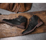 Premium Lace-up Leather Boots | Glowix®