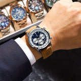 POEDAGAR Luxury Watch Chronograph Luminous Men's Wristwatch